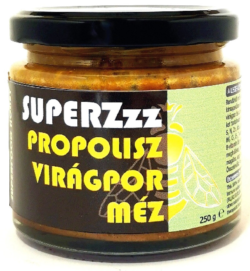 SuperZzz Maďarský Med krémový propolis + peľ (250g)