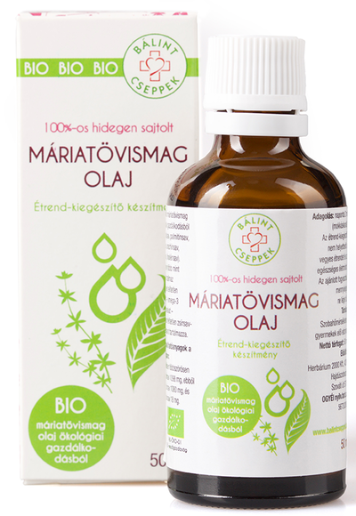 Bálint cseppek Bio Olej zo semien Pestreca mariánskeho lisovaný za studena (50ml)