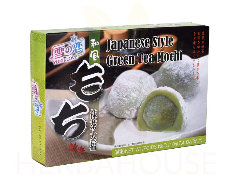 Yuki & Love Mochi Ryžový koláč so zeleným čajom v japonskom štýle (210g)