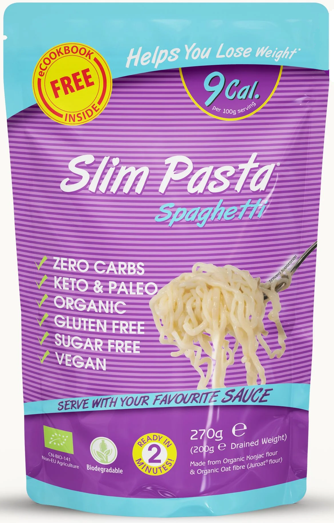 Eat Water Bio Slim Pasta Konjac cestoviny Spaghetti (270g)
