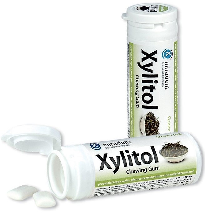 Miradent Xylitol žuvačka zelený čaj (30ks)