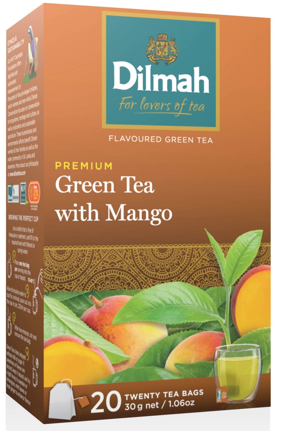 Dilmah Zelený čaj s mangom (20ks)