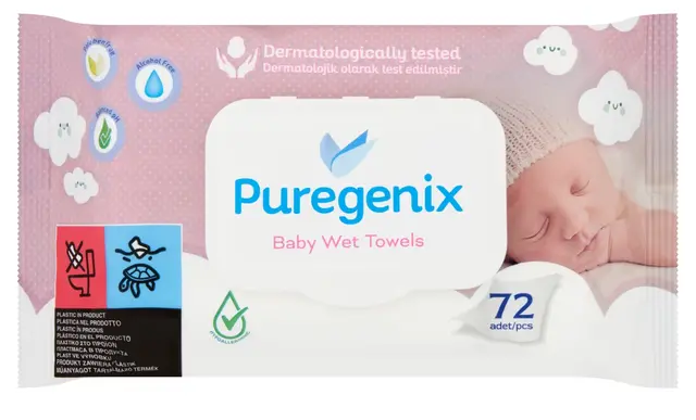 Puregenix Detské vlhčené utierky hypoalergénne (72ks)
