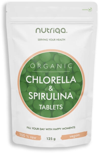 Nutriqa Bio Spirulina a Chlorella tablety (125g)