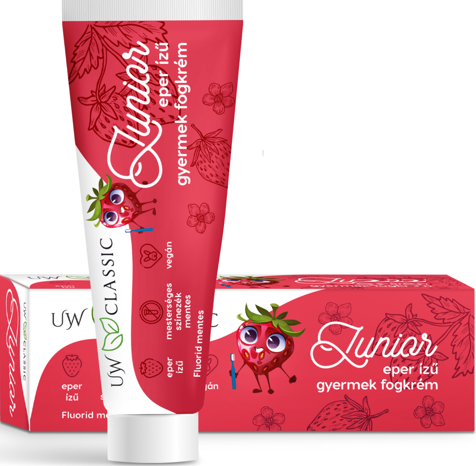 Charlotte Cosmetic UW Classic Junior detská zubná pasta jahoda (75ml)