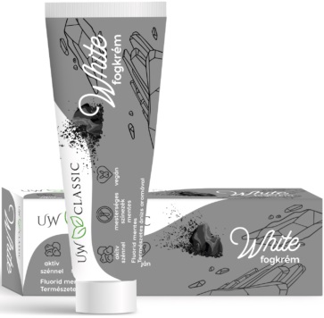 Charlotte Cosmetic UW Classic White zubná pasta s aktívnym uhlím (75ml)