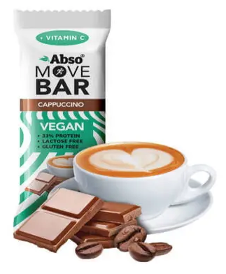 Abso Vegan Bezlepková proteinová tyčinka - cappuccino (35g)