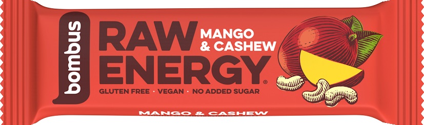 Bombus Raw Tyčinka mango a kešu (50g)