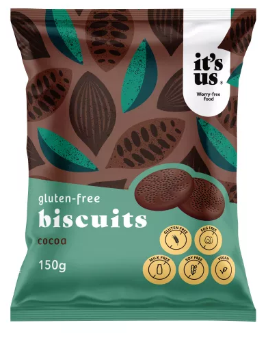 It´s us Bezlepkové sušienky kakaové (150g)
