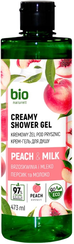 Bio Naturell Sprchový gél Broskyňa a mlieko (473ml)