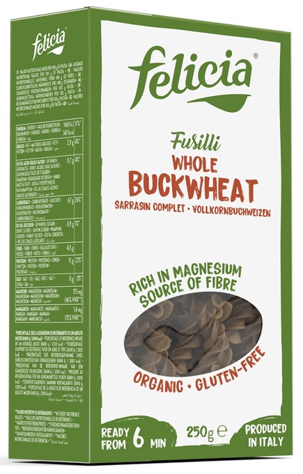Felicia Bio Bezlepkové pohánkové cestoviny - fusilli (250g)