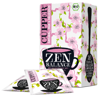 Cupper® Zen Balance Bio bylinný čaj porciovaný citrónová tráva, eukalyptus & gingko (20ks)