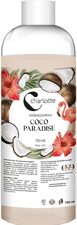 Charlotte Tekuté mydlo Coco paradise – náhradná náplň (750ml)