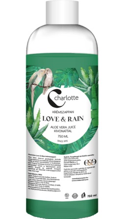 Charlotte Tekuté mydlo s Aloe Vera Love & rain  – náhradná náplň (750ml)