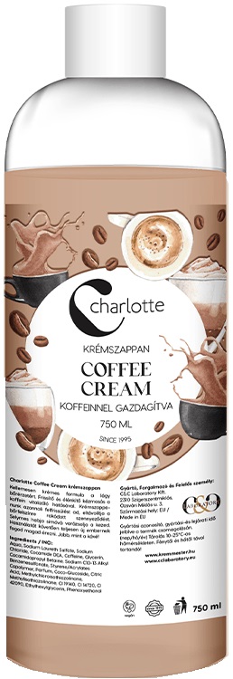 Charlotte Tekuté mydlo Coffee Cream – náhradná náplň (750ml)
