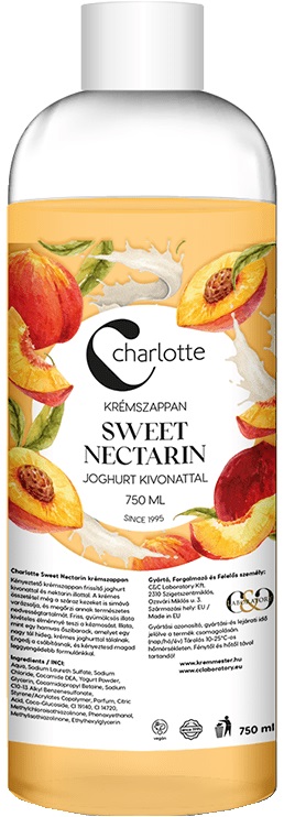 Charlotte Tekuté mydlo Sweet Nectarin – náhradná náplň (750ml)