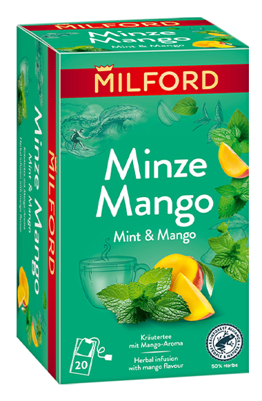 Milford Bylinno-ovocný čaj s mätou a mangovou príchuťou (20ks)