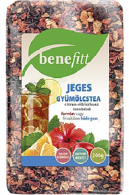Benefitt Ľadový ovocný čaj sypaný s príchuťou citrusov a ibišteka (200g)