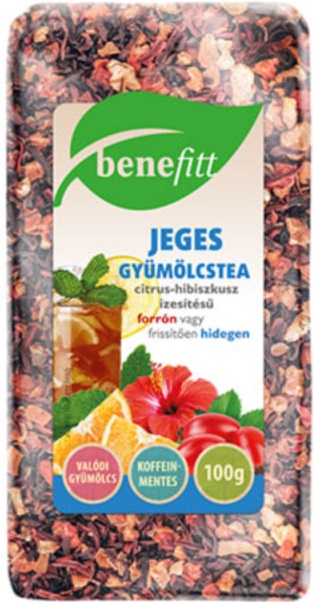 Benefitt Ľadový ovocný čaj sypaný s príchuťou citrusov a ibišteka (100g)