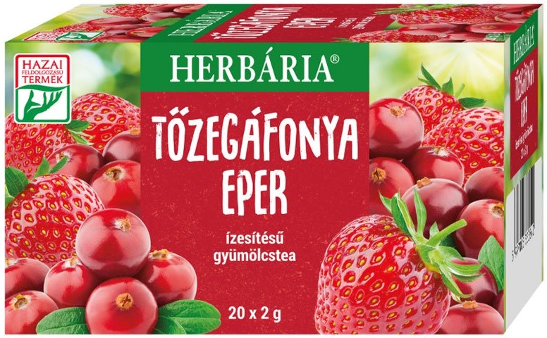 Herbária Ovocný čaj s príchuťou jahody a brusnice porciovaný (20ks)