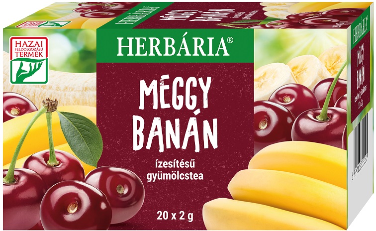 Herbária Ovocný čaj s príchuťou višňa a banán porciovaný (20ks)