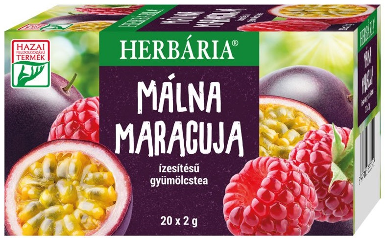 Herbária Ovocný čaj s príchuťou malina a maracuja porciovaný (20ks)