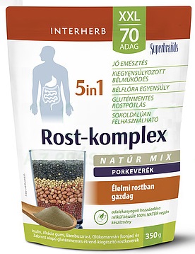 Interherb Interherb XXL Rost-komplex 5v1 – prírodná vláknina na trávenie, zápchu a detox (350g)
