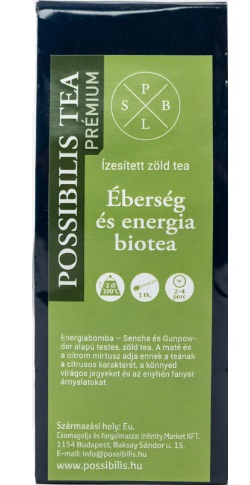 Possibilis Organický ochutený zelený čaj pre bdelosť a energiu sypaný (75g)
