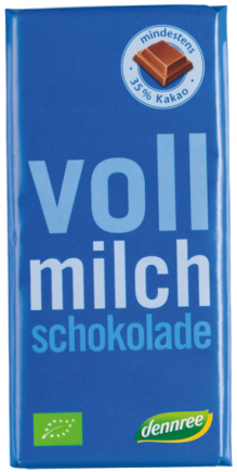 Dennree Bio Mliečna čokoláda (100g)