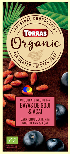 Torras Bio Tmavá čokoláda s goji a acai (100g)