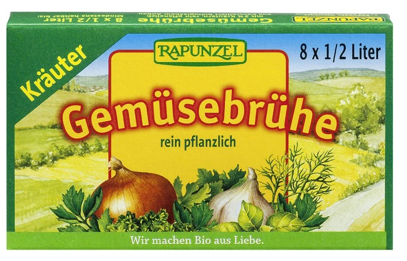 Rapunzel Bio Zeleninové bujónové kocky s bylinkami a bio kvasnicami (68g)