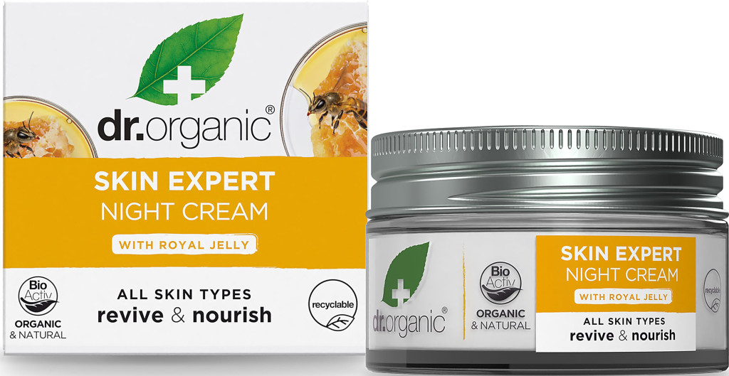 Dr. Organic Royal Jelly Bio Hydratačný Nočný krém na tvár s materskou kašičkou (50ml)