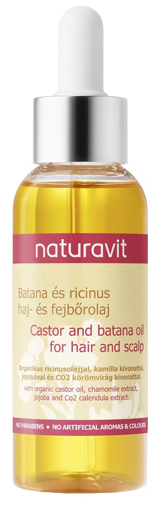 Naturavit Batana & Ricínový olej na vlasy a pokožku hlavy – vlasová olejová kúra (100ml)