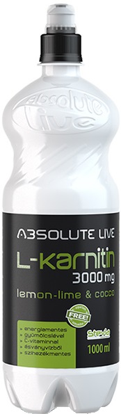 Absolute Live L-Karnitín nesýtený nápoj citrón, lime a kokos bez cukru (1000ml)