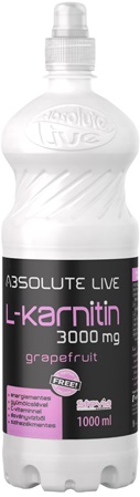 Absolute Live L-Karnitín nesýtený nápoj s grapefruitovou príchuťou bez cukru (1000ml)