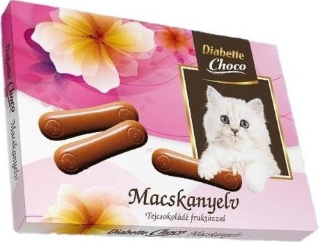 Dibette Mačacie jazýčky mliečna čokoláda sladená fruktózou (80g)