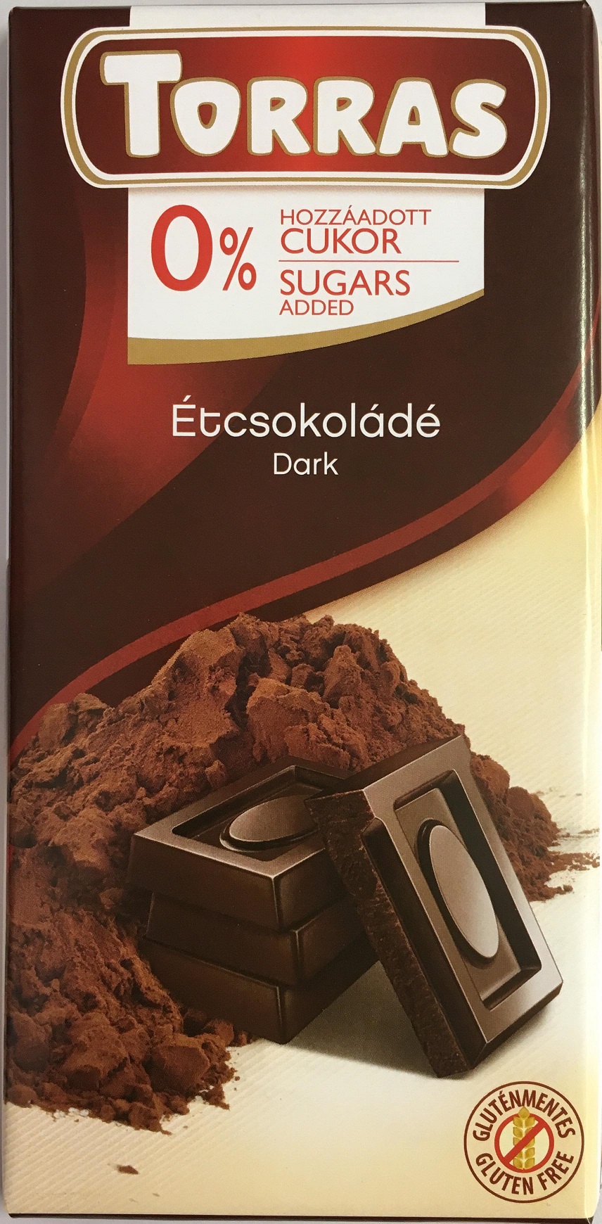 Torras Bezlepková horká čokoláda bez pridaného cukru (75g)