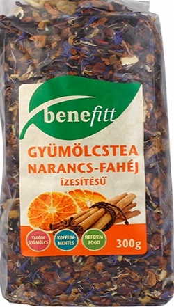 Benefitt Ovocný sypaný čaj s príchuťou pomaranč a škorica (300g)