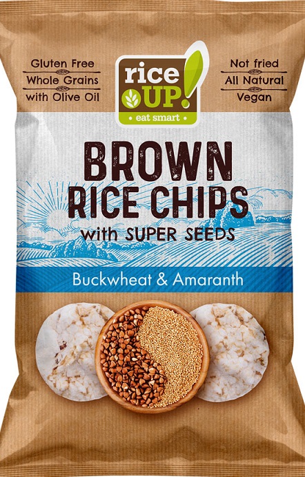 Rice Up Bio Bezlepkový Ryžový chips s pohánkou a amaranthom (25g)