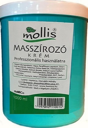 Mollis Masážny krém pre profesionálne použitie (1000ml)