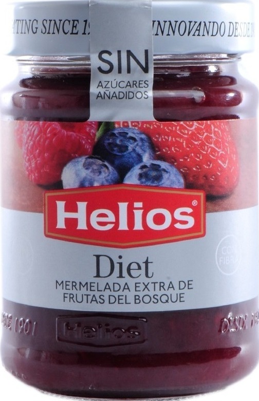 Helios Lekvár z lesných plodov so sladidlami (280g)