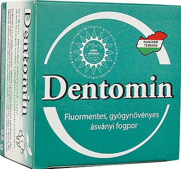 Geoproduct Dentomin Prírodný minerálny zubný prášok s mätou bez fluóru (95g)