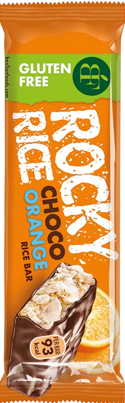 Benlian Food Rocky Rice Bezlepková ryžová tyčinka čokoláda a pomaranč (18g)