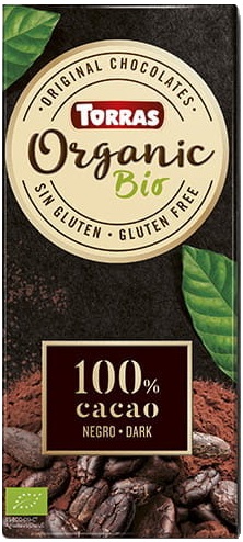Torras Bio Bezlepková Tmavá čokoláda 100% kakaa (100g)