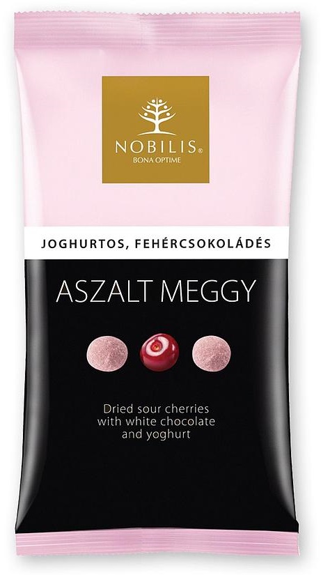 Nobilis Sušené višne v bielej čokoláde s jogurtom a sušeným višňovým práškom (100g)