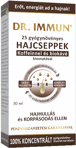 Dr.Immun® 25 bylinné výživové tonikum s kofeínom proti vypadávaniu vlasov a proti lupinám (50ml)