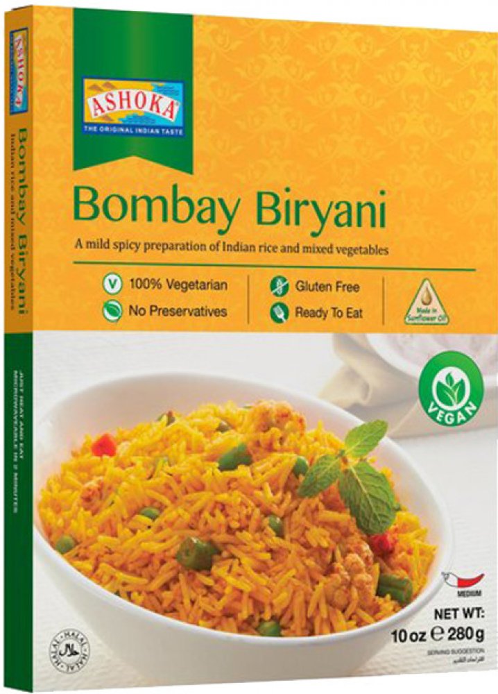 Ashoka Bombay Biryani - vegan, bezlepkové indické jedlo (280g)