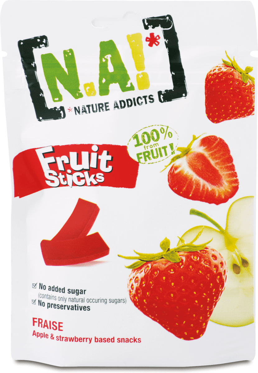 N.A! Ovocné tyčinky Fruit Sticks Jablko-Jahoda (35g)