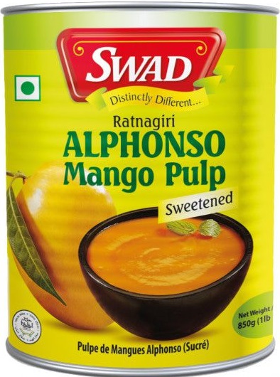 Swad Alphonso Mango pyré sladené (850g)