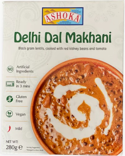 Ashoka Delhi Dal Makhani - vegan, bezlepkové indické jedlo (280g)